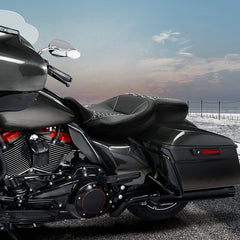 C.C. RIDER Touring Seat 2 Up Seat Driver Passenger Seat Homeycomb For Harley CVO Road Glide Electra Glide Street Glide Road King, 2009-2023