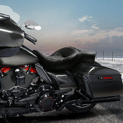 Gel Seat C.C. RIDER Touring Seat 2 Up Seat Driver Passenger Seat For Harley CVO Road Glide Electra Glide Street Glide Road King Lattice, 2009-2023