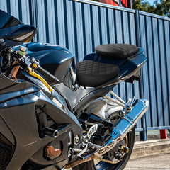 C.C. RIDER GSX-R1000 Front And Rear Seat Fit For SUZUKI GSXR1000 Black Lattice Stitch, 2007, 2008