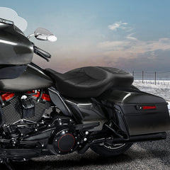 Gel Seat C.C. RIDER Touring Seat 2 Up Seat Driver Passenger Seat For Harley CVO Road Glide Electra Glide Street Glide Road King Lattice, 2009-2023