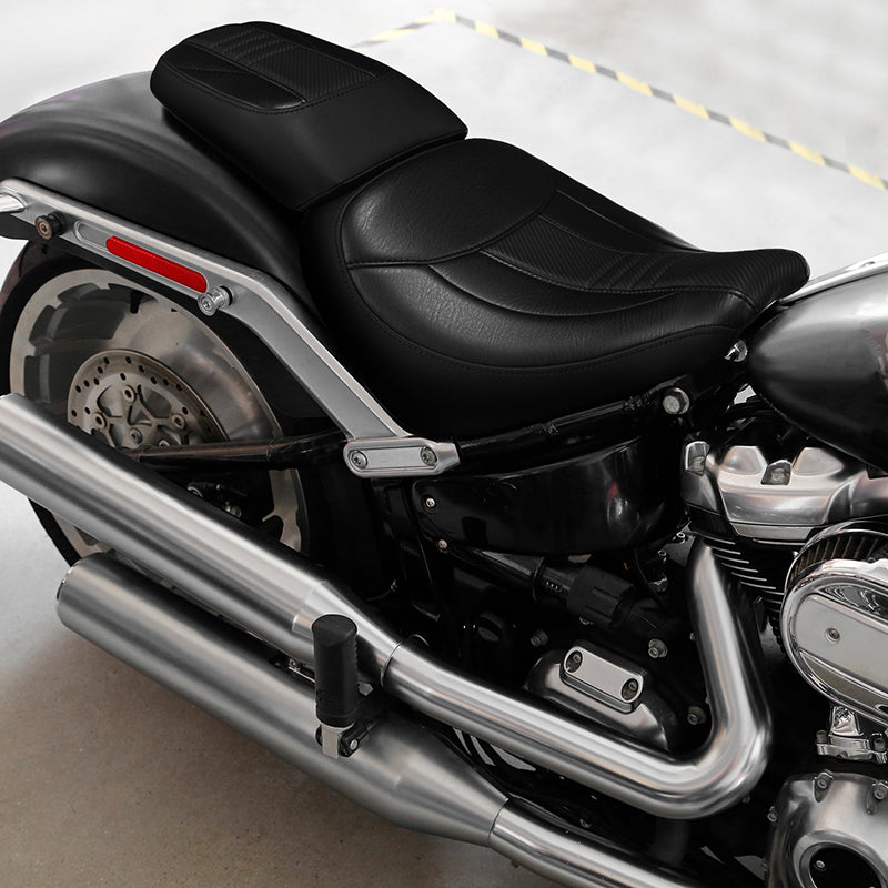 C.C.RIDER Softail Fat Boy Passenger And Driver Seat Deep Bucket Design Two Piece Seat For Harley Fatboy 114 FLFB FLFBS, 2018-2025