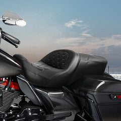 Gel Seat C.C. RIDER Touring Seat 2 Up Seat Driver Passenger Seat For Harley CVO Road Glide Electra Glide Street Glide Road King, 2009-2023