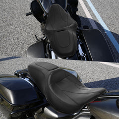 C.C. RIDER Touring Seat 2 up Seat Driver Passenger Seat Twisted Horizon For Harley Touring Street Glide Road Glide Electra Glide, 2008-2023
