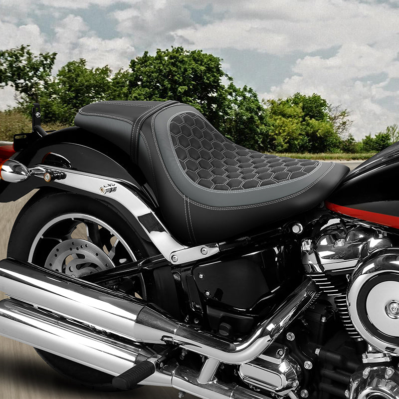 C.C. RIDER Softail Seat Low Rider S Low Rider ST Driver Passenger Seat  Fit For Low Rider Sport Glide FXLR FXLRS FXLRST 2018-2025