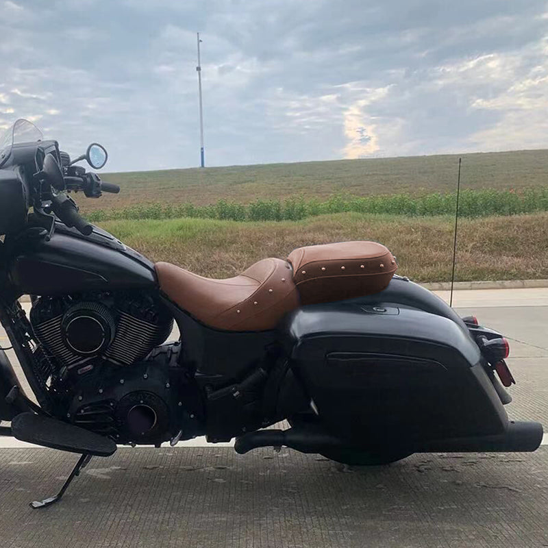 C.C. RIDER Indian Seat 2 Piece 2 Up Seat With Backrest For Indian Chieftain Dark Horse Chieftain Limited Chieftain Elite Springfield, 2014-2025