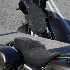 C.C. RIDER Touring Seat 2 up Seat Driver Passenger Seat Aztec For Harley Touring Street Glide Road Glide Electra Glide, 2008-2023