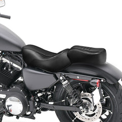 C.C.RIDER Sportster Two Piece Two Up Black Stitching Seat For XL883N Models, 2016-2023