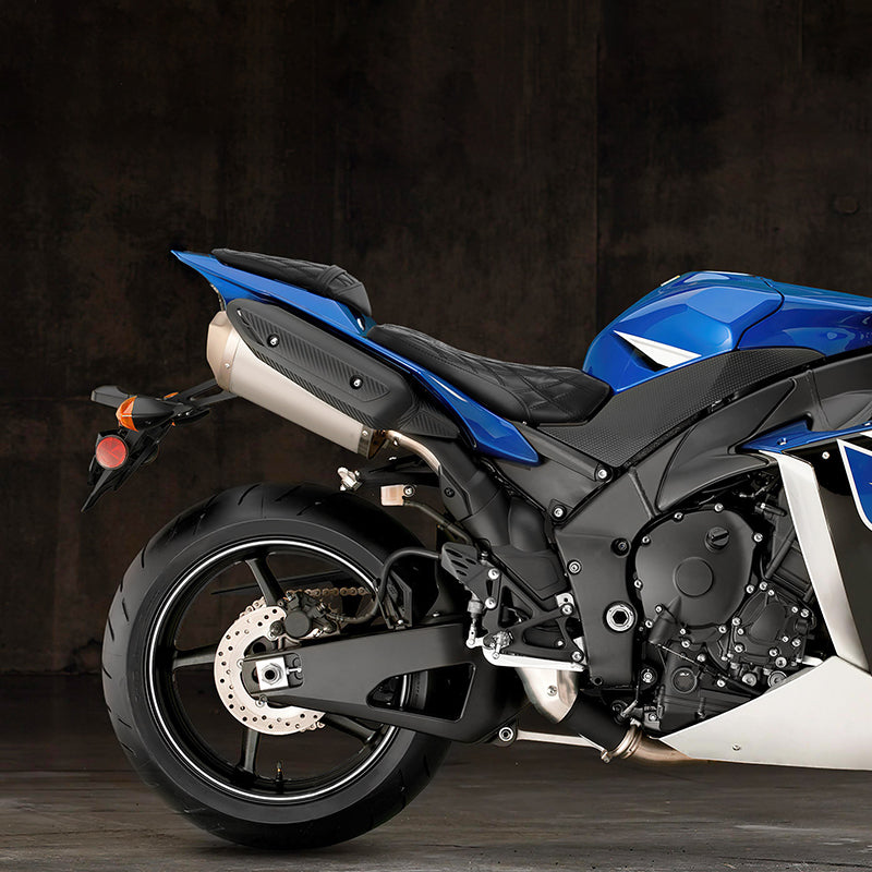 C.C. RIDER YZF R1 Front And Rear Seat For YAMAHA YZFR1 Black Lattice Stitching, 2009-2014