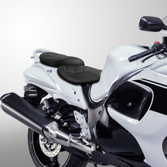 C.C. RIDER GSX1300R Front And Rear Seat Fit For SUZUKI Hayabusa GSX1300R Black Lattice Stitching, 2008-2020