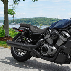 C.C. RIDER Sportster Seat 2 Piece Reach Seat Driver And Passegner Seat Black Carbon Fiber Pattern Fit For Harley Nightster RH975 2022-Later