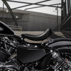 C.C. RIDER Sportster Seat Torsion Spring Solo Seat Max Profile Black Stitching For Iron883 Iron1200 Sportster48, 2004-2023