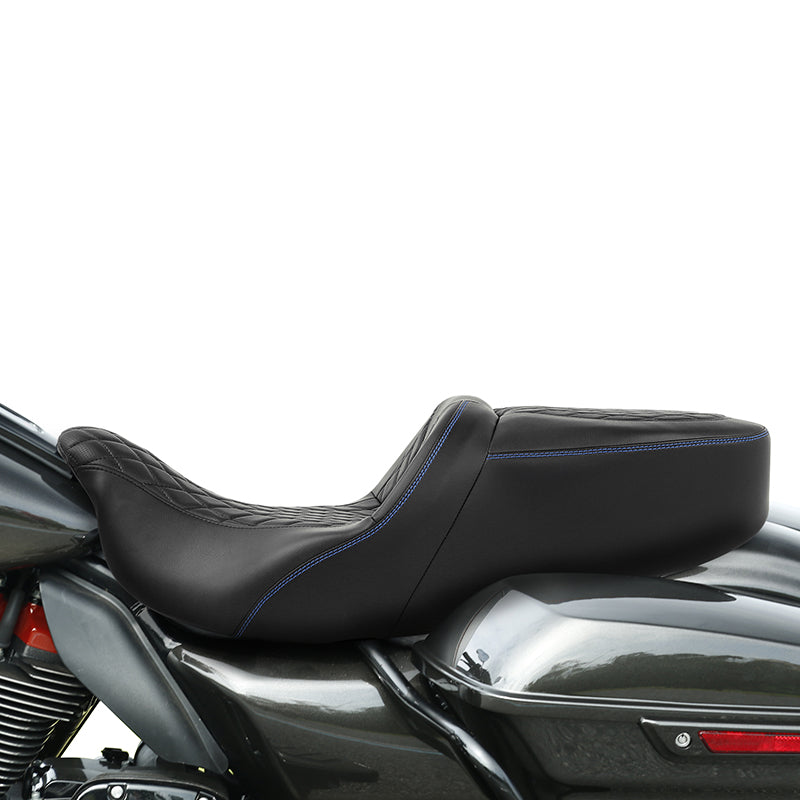 Gel Seat C.C. RIDER Touring Seat 2 Up Seat Driver Passenger Seat For Harley CVO Street Glide Road King Road Glide Electra Glide, 2009-2023