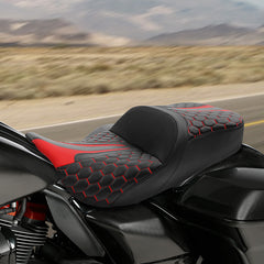 C.C. Rider Honeycomb 2-Up Touring Seat for Harley Touring 2009-2023