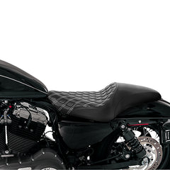 C.C. RIDER Sportster Seat 2 up Seat Iron 883 Iron 1200 XL883 XL1200 Bobbor Seat, 2004-2023