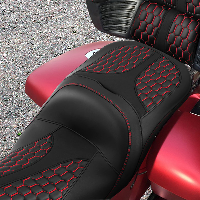 C.C.RIDER Indian Chieftain 2 Up Seat Touring Motorcycle Seat Honeycomb Stitching, 2014-2025