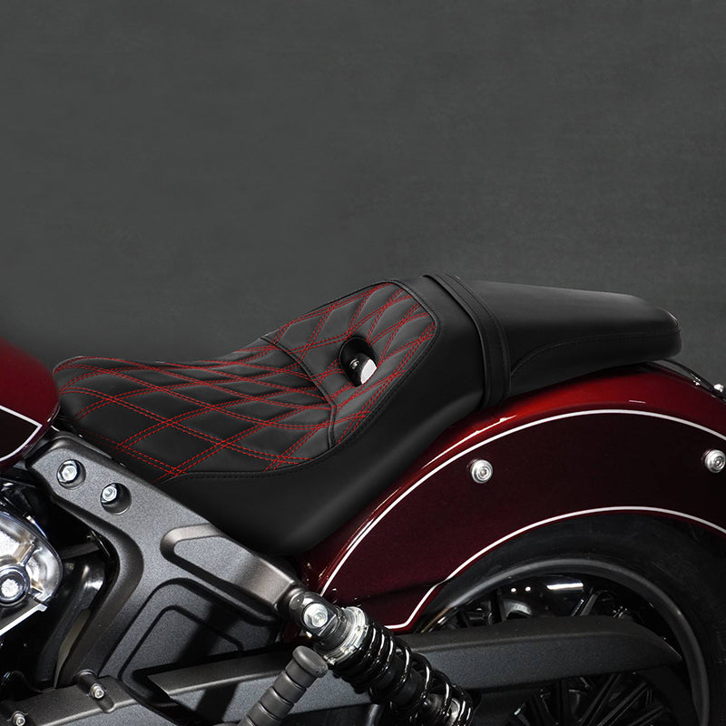 C.C. RIDER Indian Scout 2 Up Seat Driver Passenger Sport Seat For Indian Scout Sixty 100th Aniversary Scout ABS, 2015-2024