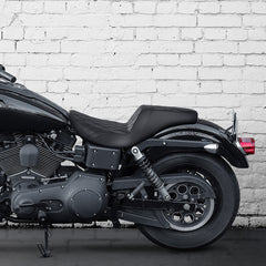 C.C. RIDER Dyna Step Up Seat 2 Up Seat Black Lattice Stitching For Dyna Wide Glide Super Glide, 1996-2003