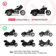 C.C. RIDER Touring Seat 2 Up Seat Driver Passenger Seat For Harley CVO Road Glide Electra Glide Street Glide Road King, 2009-2023