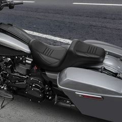 C.C. RIDER Touring Seat 2 Up Seat Driver Passenger Seat Extended Reach Tall Boy Seat Carbon Fiber Pattern, 2009-2023