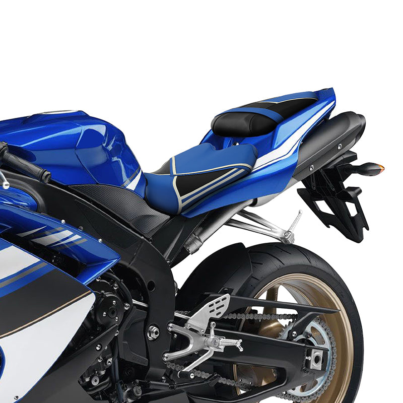 C.C. RIDER YZF R1 Front And Rear Seat For YAMAHA YZFR1 Black Blue White Joining Design, 2007-2008