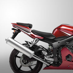 C.C. RIDER YZF R6 YZF R6S Front And Rear Seat Black Red Carbon Fiber Stitching For YAMAHA YZFR6 2003-2005 YZFR6S 2006-2009