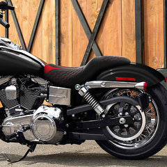 C.C. RIDER Dyna Seat 2 up Seat Motorcycle Seat Honeycomb For Dyna Low Rider Fat Bob FXD/FXDWG, 2006-2017