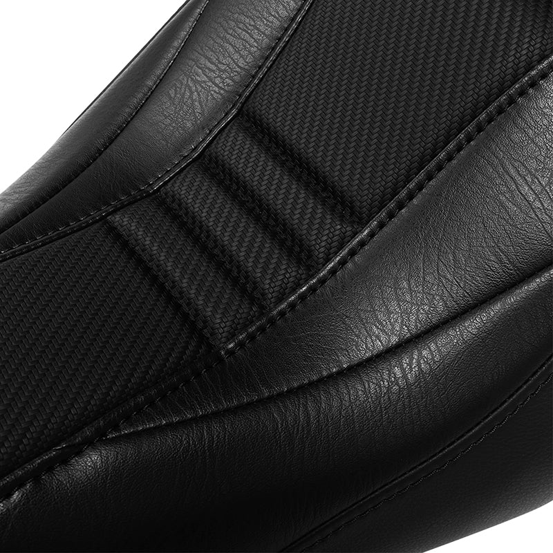 C.C.RIDER Sportster Two Piece Two Up Black Stitching Seat For XL883N Models, 2016-2023