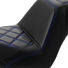 Gel Seat C.C. RIDER Softail Step Up Seat 2 Up Seat Diamond Stitching For Softail Street Bob FXBB Standard FXST Models 2018-2025