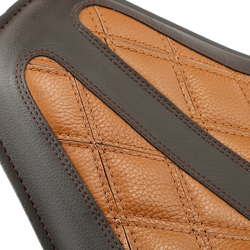 C.C. RIDER Sportster Seat Solo Spring Seat Classic Brown Diamond Stitch For Iron 883 Iron 1200 Bobber Seat Chopper Seat 2004-2024