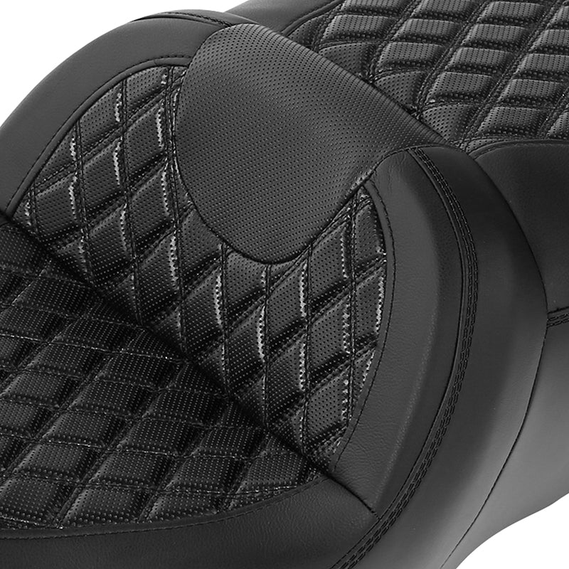 Gel Seat C.C. RIDER Touring Seat 2 Up Seat Driver Passenger Seat For Harley CVO Street Glide Road King Road Glide Electra Glide, 2009-2023