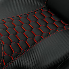 C.C. RIDER Touring Seat 2 Up Seat Driver Passenger Seat Homeycomb For Harley CVO Road Glide Electra Glide Street Glide Road King, 2009-2023