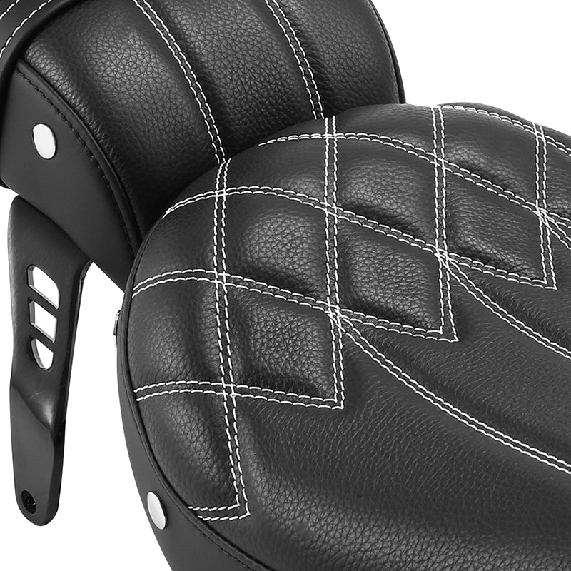C.C. RIDER Indian Scout 2 Piece 2 Up Seat Driver Passenger Seat With Backrest For Scout Bobber Sixty Scout Bobber ABS, 2018-2024