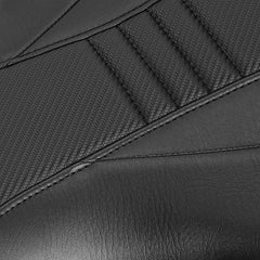 C.C. RIDER YZF R6 Front And Rear Seat Black Carbon Fiber Stitching For YAMAHA YZFR6 Black, 2017-2022