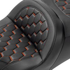 C.C. RIDER Touring Seat 2 Up Seat Driver Passenger Seat With Backrest For Harley CVO Road Glide Electra Glide Street Glide Road King, 2009-2023