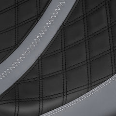 C.C. RIDER Touring Seat One Piece 2 Up Seat Driver Passenger Seat Black Carbon Fiber Stitching For Street Glide Road Glide, 2023-2025