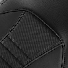 C.C. RIDER Softail Seat Low Rider Solo Driver Seat Black Carbon Fiber Pattern Standard Reach For FXLR FXLRS FXLRST, 2018-2025