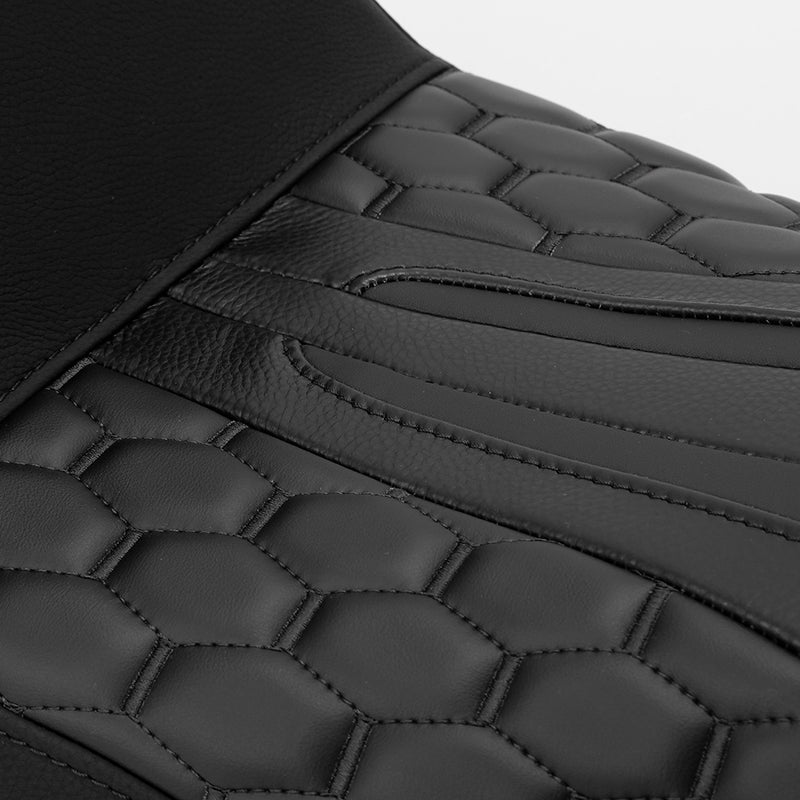 Gel Seat C.C. RIDER Dyna Step Up Seat 2 up Seat Honeycomb Stitching For Low Rider Dyna Fat Bob FXD/FXDWG, 2006-2017
