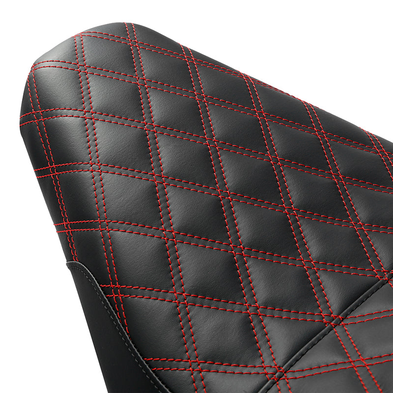 Gel Seat C.C. RIDER Softail Seat 2 up Seat Step Up Lattice Stitching For Softail Standard Street Bob FXBB Standard FXST, 2018-2025