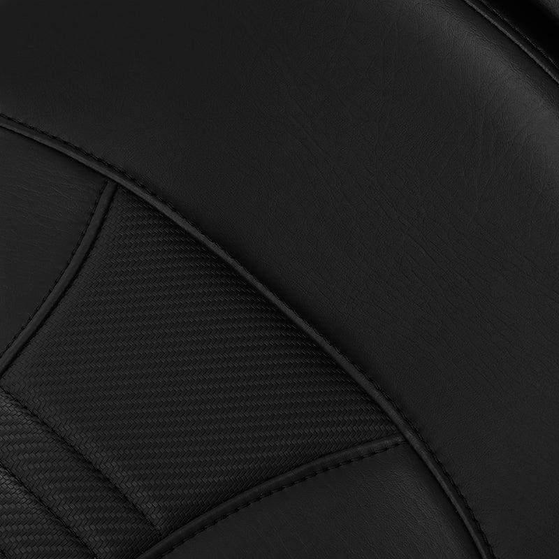 C.C. RIDER Softail Seat Two Piece 2 Up Seat Low Profile Driver Solo Seat Passenger Seat Carbon Fiber Pattern For Harley Softail Fat Boy Cross Bones, 2006-2017