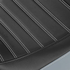 C.C. RIDER Touring Seat One Piece 2 Up Seat Driver Passenger Seat Black Carbon Fiber Stitching For Street Glide Road Glide, 2023-2025