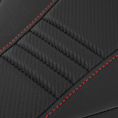 C.C. RIDER YZF R6 YZF R6S Front And Rear Seat Black Red Carbon Fiber Stitching For YAMAHA YZFR6 2003-2005 YZFR6S 2006-2009