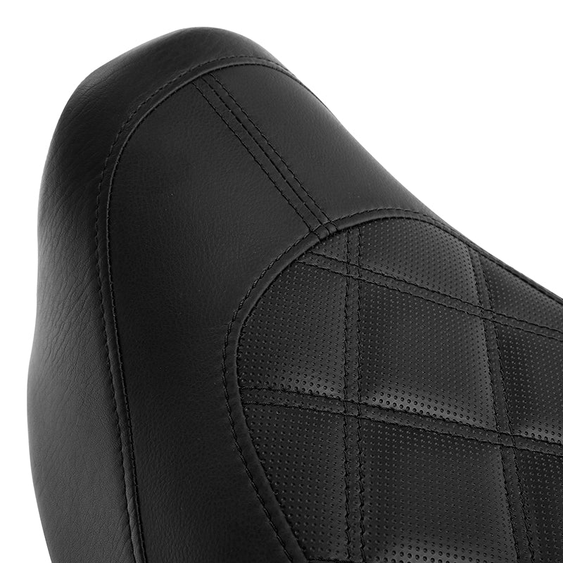 C.C. RIDER Dyna Step Up Seat 2 up Seat Diamond Stitching For Low Rider Fat Bob FXD/FXDWG Dyna, 2006-2017