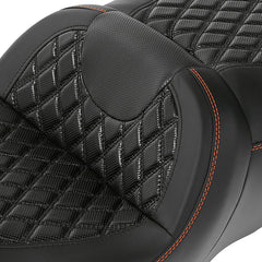 Gel Seat C.C. RIDER Touring Seat 2 Up Seat Driver Passenger Seat For Harley CVO Road King Road Glide Electra Glide Street Glide, 2009-2023