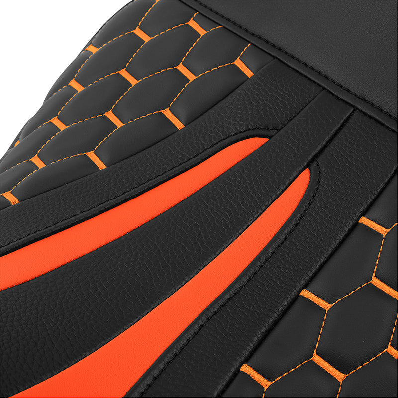 C.C. RIDER VT750C2 VT750C2B One Piece Seat Orange Honeycomb Design Fit Honda Shadow Spirit 2007-2015 Shadow Phantom 2009-2024