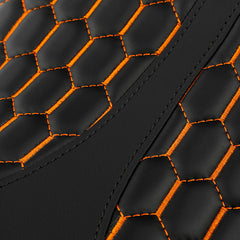 C.C. RIDER GSX-R750 GSX-R600 Front And Rear Seat Fit For SUZUKI GSXR750 GSXR600 Orange Honeycomb Stitch , 2006-2007