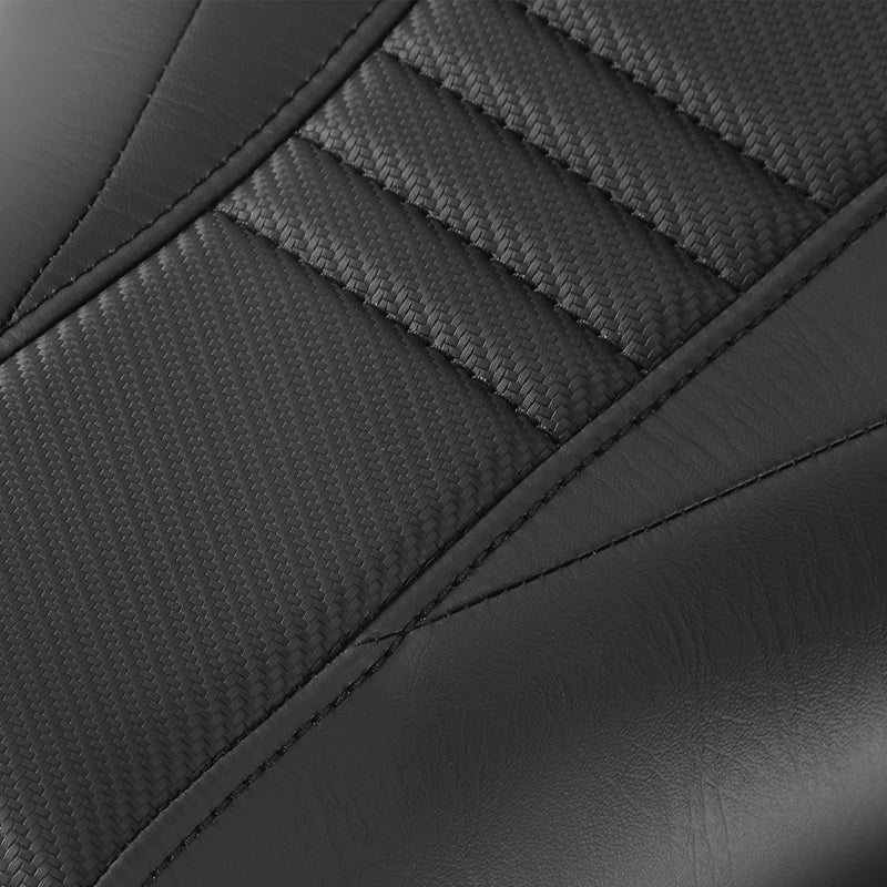 C.C. RIDER GSX-R1000 Front And Rear Seat Fit For SUZUKI GSXR1000 Black Carbon Fiber Stitching, 2007, 2008