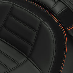 C.C. RIDER Touring Seat Two Piece 2 Up Seat Driver Solo Seat Passenger Seat Alcantara Leather For CVO Street Glide CVO Road Glide, 2023-2025