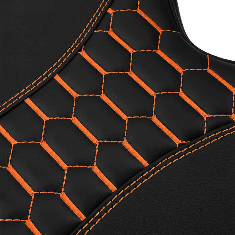 C.C. RIDER YZF R6 Front And Rear Seat Orange Honeycomb Stitiching For YAMAHA YZFR6, 2017-2022