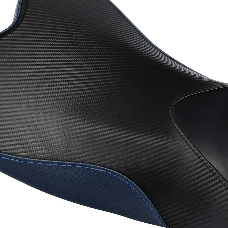 C.C. Rider Black Blue Carbon Fiber Front and Rear Seat for Suzuki GSX-R600 GSX-R750 2006-2007