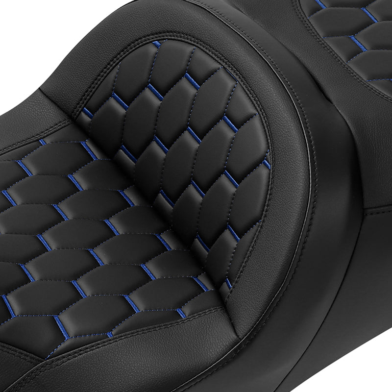 C.C. RIDER Touring Seat 2 Up Seat Driver Passenger Seat With Backrest For Harley CVO Road Glide Electra Glide Street Glide Road King, 2009-2023